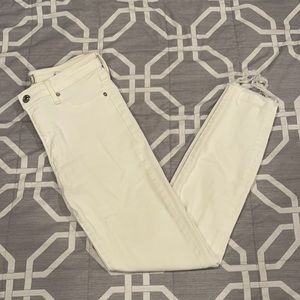 A&F White High Rise Skinny Jeans